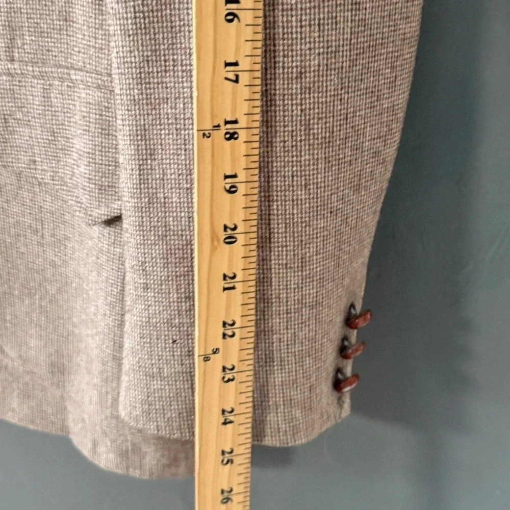 Pendleton High‎ Grade Western Wear Mens Wool Blazer Tan Brown Check 42 Vintage